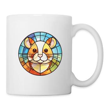 Hamster Colorful Watercolor Animal Illustration - Mug - white - Right