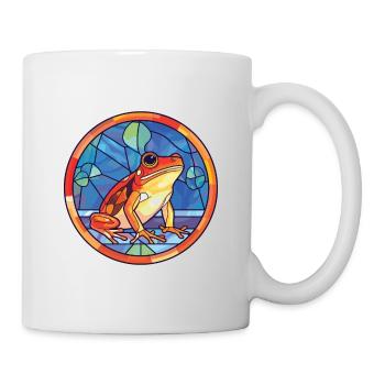 Frosch Buntes Aquarell Tier Haustier Illustration - Tasse - Weiß - Rechts