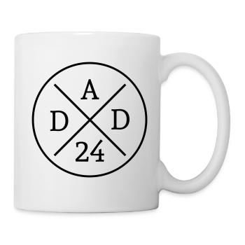 Dad 24 Kreis Vater Baby Papa 2024 - Tasse - Weiß - Rechts