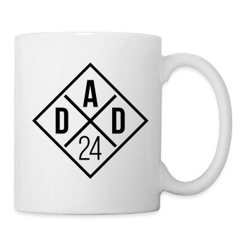 Dad 24 Vater Baby Papa 2024 - Tasse - Weiß - Rechts