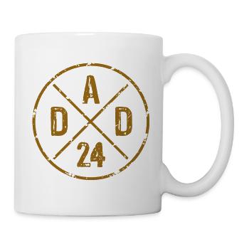Dad 24 Vater Baby Papa 2024 - Tasse - Weiß - Rechts