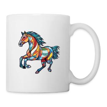 Horse Running Gallop Colorful Watercolor Animal - Mug - white - Right