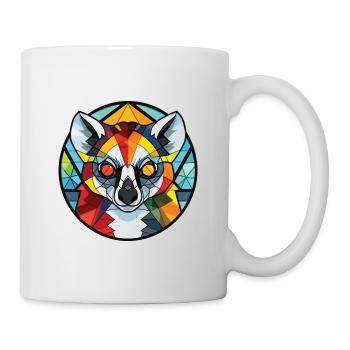 Lemur Colorful Watercolor Animal Pet Illustration - Mug - white - Right