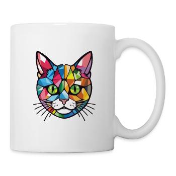 Kitten Colorful Watercolor Animal Pet Illustration - Mug - white - Right