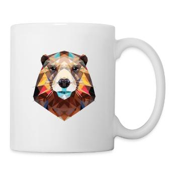 Murmeltier Buntes Aquarell Tier Haustier Illustration - Tasse - Weiß - Rechts