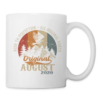 August 2020 Vintage Retro Geburtstag Geschenk 2020 - Tasse - Weiß - Rechts