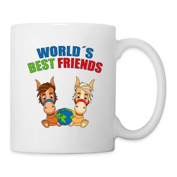WORLD´S BEST FRIENDS - FREUNDE - PFERDE - PFERD - Tasse - Weiß - Rechts