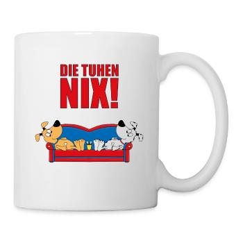HUNDE - DIE TUHEN NIX! - HUND - SOFA - CHILLEN - Tasse - Weiß - Rechts