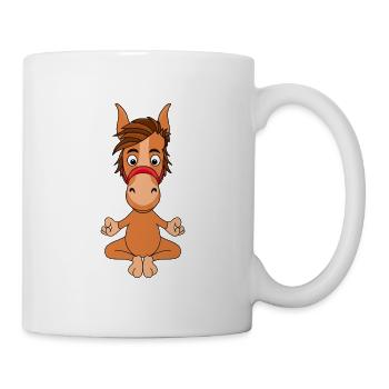 PFERD - YOGA - PILATES - PONY - PFERDE - Tasse - Weiß - Rechts