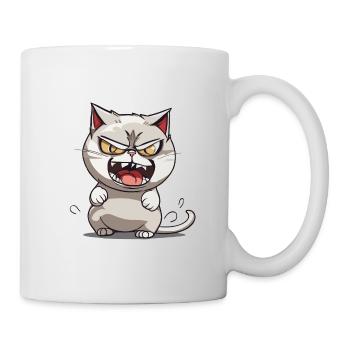 Chat fou - Mug blanc - blanc - Droite