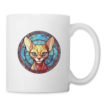 Sphynx Katze Buntes Aquarell Tier Illustration - Tasse - Weiß - Rechts