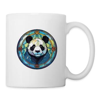 Panda Buntes Aquarell Tier Haustier Illustration - Tasse - Weiß - Rechts