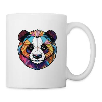 Panda Buntes Aquarell Tier Haustier Illustration - Tasse - Weiß - Rechts