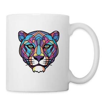 Panther Colorful Watercolor Animal Illustration - Mug - white - Right