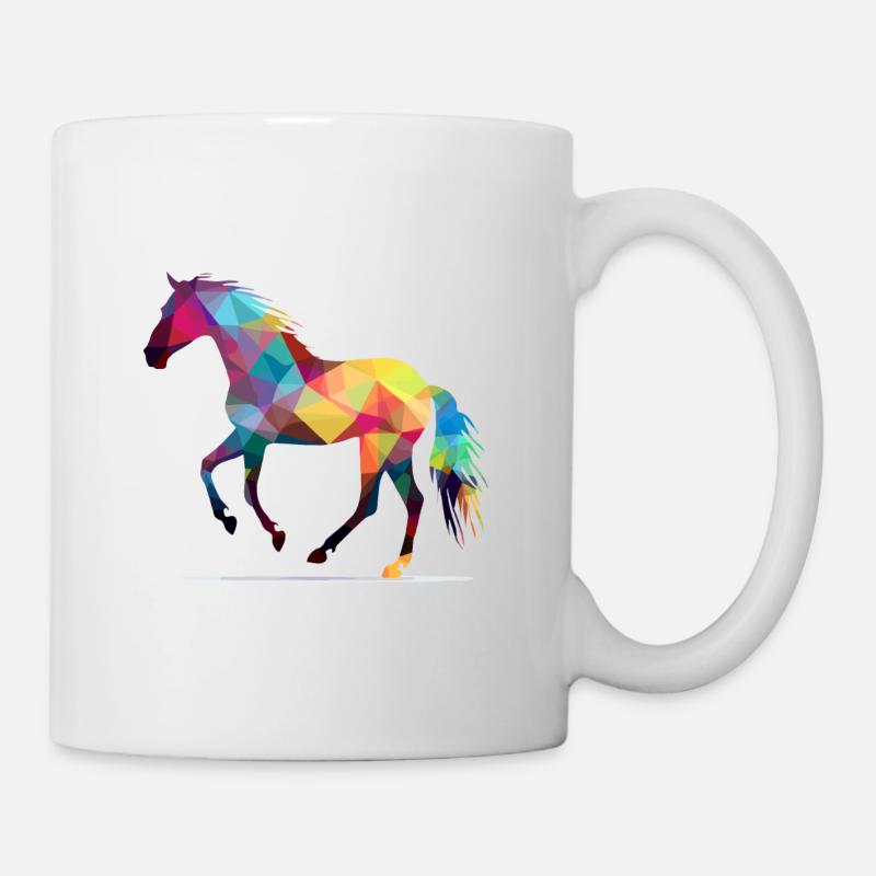 Akol le cheval multicolore - Mug blanc - blanc