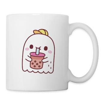 Mignon fantôme buvant du thé Boba - Mug blanc - blanc - Droite