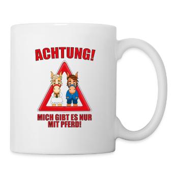PFERDE - HOCHZEIT - BRAUT - BRÄUTIGAM - LIEBE - Tasse - Weiß - Rechts