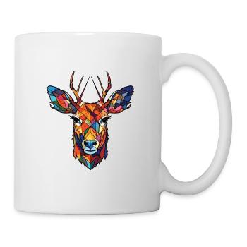 Sika Deer Aquarelle colorée Illustration d’animaux - Mug blanc - blanc - Droite