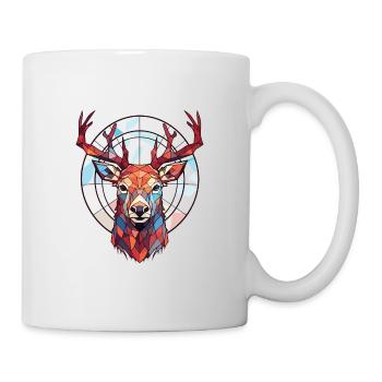 Red Deer Aquarelle colorée Illustration d’animaux - Mug blanc - blanc - Droite