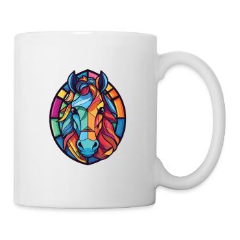poney coloré aquarelle animal animal illustration - Mug blanc - blanc - Droite