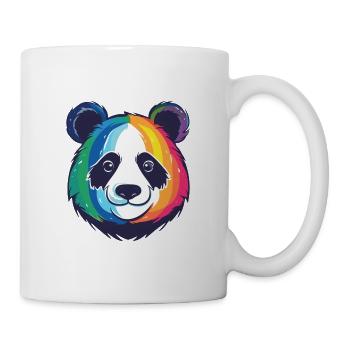 Panda Colorful Watercolor Animal Pet Illustration - Mug - white - Right