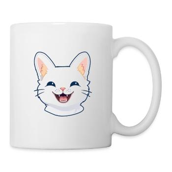 Niedliche Katze bunte Aquarell-Tierillustration - Tasse - Weiß - Rechts