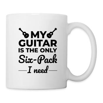 Streicher und Sixpacks: Die Gitarre zelebrieren - Tasse - Weiß - Rechts
