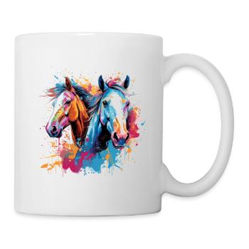 Pferde, Pferde - Tasse - Weiß - Rechts