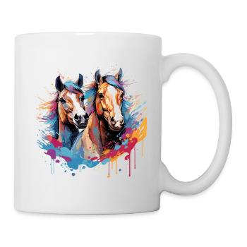 Pferde, Pferde - Tasse - Weiß - Rechts