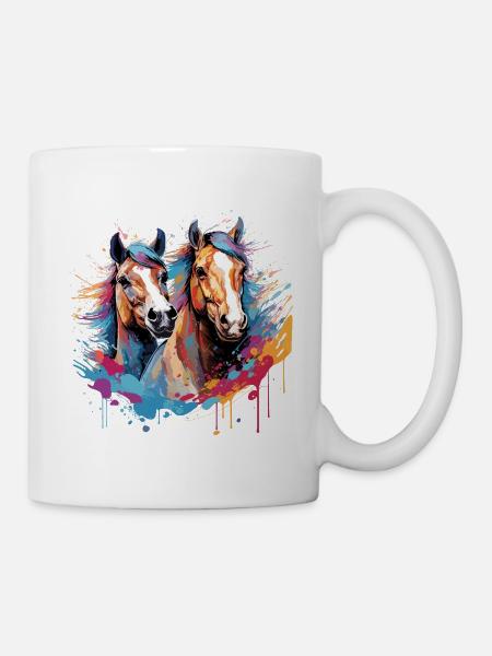 Horses, horses - Mug - white