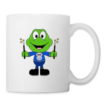 ZAUBERN - ZAUBERER - MAGIE - FROSCH - TIER - Tasse - Weiß - Rechts