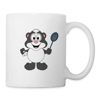 STINKTIER - SPORT - FEDERBALL - BADMINTON - Tasse - Weiß - Rechts