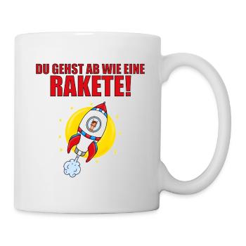 DU GEHST AB WIE EINE RAKETE! - PFERD - WELTALL - Tasse - Weiß - Rechts