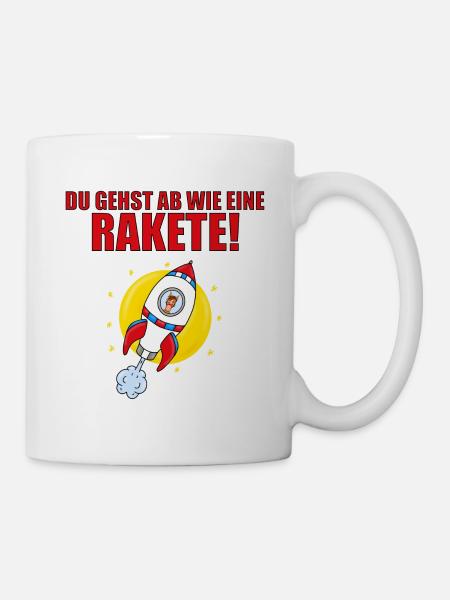 DU GEHST AB WIE EINE RAKETE! - PFERD - WELTALL - Tasse - Weiß