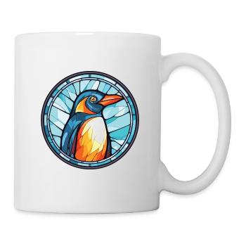 Penguin Colorful Watercolor Animal Illustration - Mug - white - Right