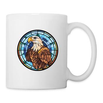 Eagle Colorful Watercolor Animal Pet Illustration - Mug - white - Right