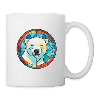 Polar Bear Colorful Watercolor Animal Illustration - Mug - white - Right