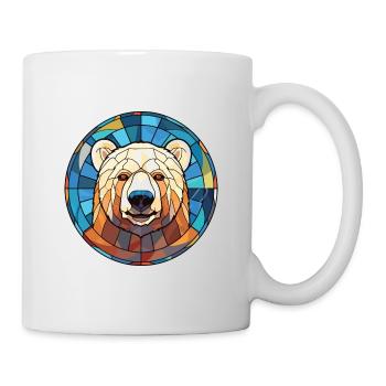 Bär Buntes Aquarell Tier Haustier Illustration - Tasse - Weiß - Rechts