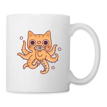 Cute Octopus Cat Funny - Mug - white - Right