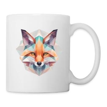 Fuchs geometrisch - Tasse - Weiß - Rechts