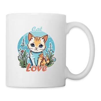 Amour de chat - Mug blanc - blanc - Droite