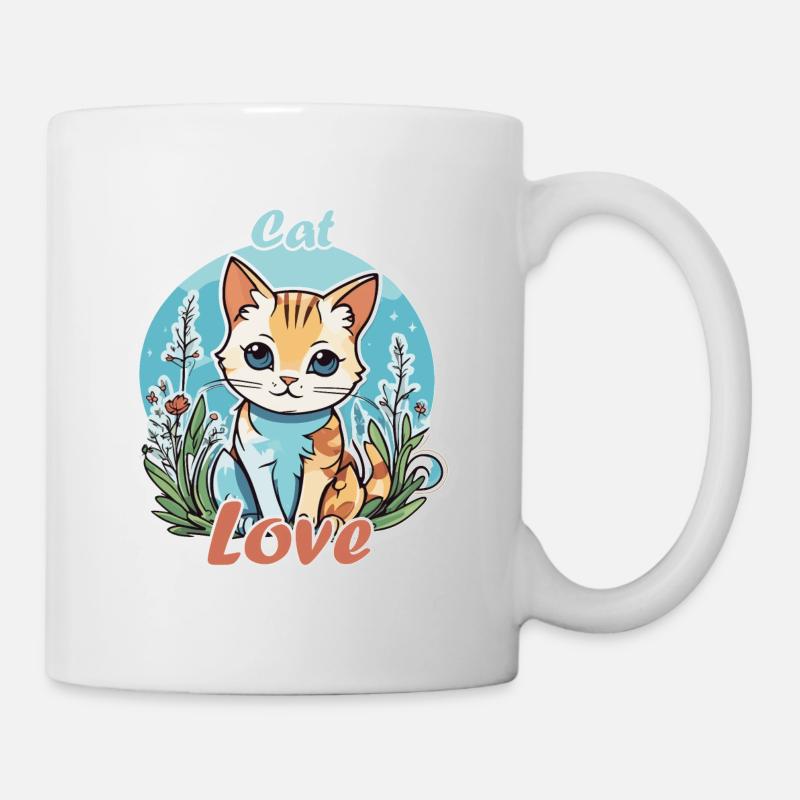 Cat Love - Mug - white