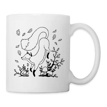 Herbst Fuchs - Tasse - Weiß - Rechts