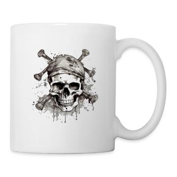 Tête de pirate n°4 - Mug blanc - blanc - Droite
