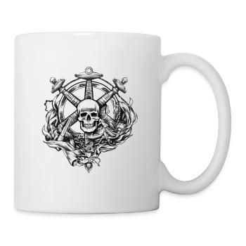 Piratenschädel - Tasse - Weiß - Rechts