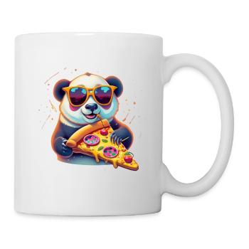 Cool Panda Munches Pizza in Stylish Shades - Mug - white - Right