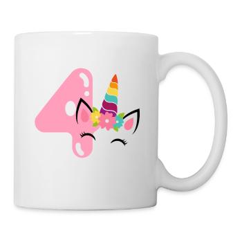 4th birthday unicorn. 4 years gift - Mug - white - Right