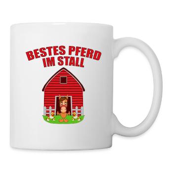 BESTES PFERD IM STALL - Tasse - Weiß - Rechts