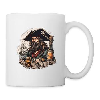 Pirate / Ahoy / Anchor / Captain / Skull / Rum - Mug - white - Right