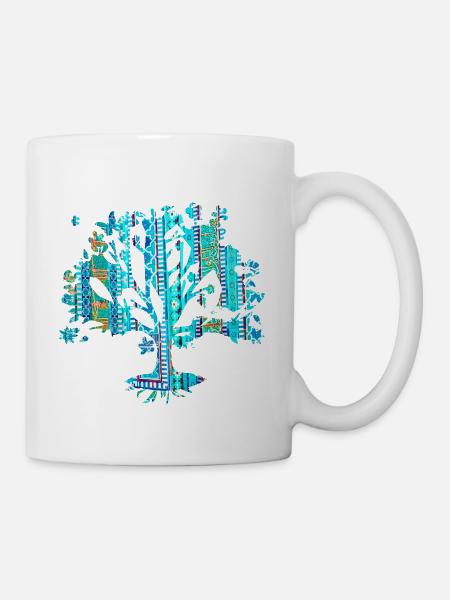 Baum des Lebens ,Lebensbaum,Malerei,Mosaik - Tasse - Weiß